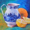 Blue Jug with Oranges